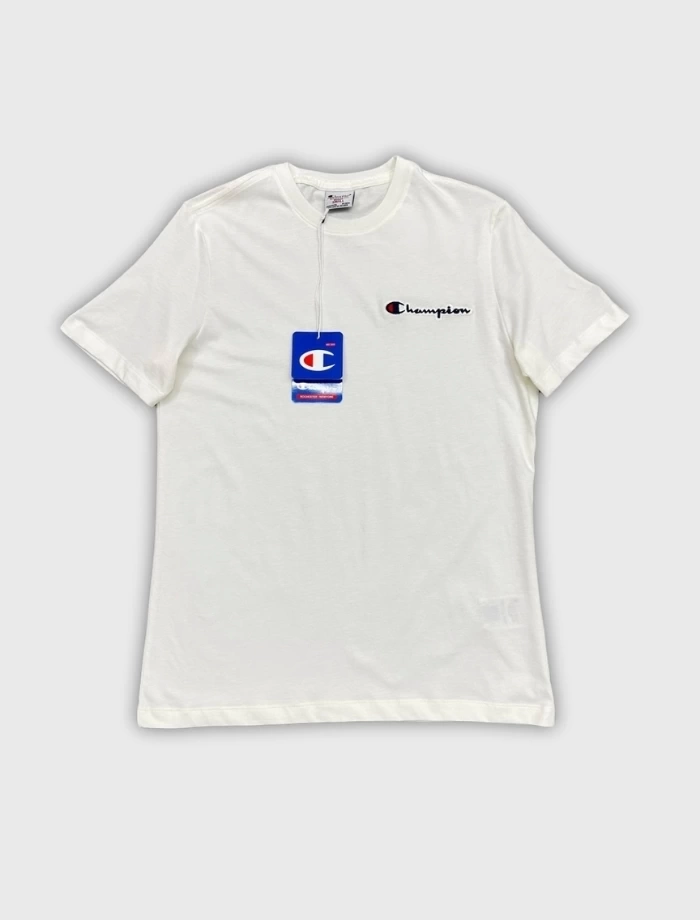 CHMPN İşleme Logo T-shirt – Beyaz