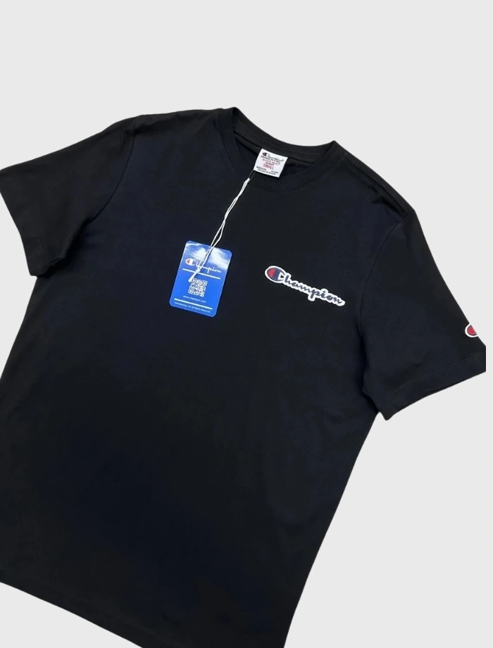 CHMPN İşleme Logo T-shirt – Siyah