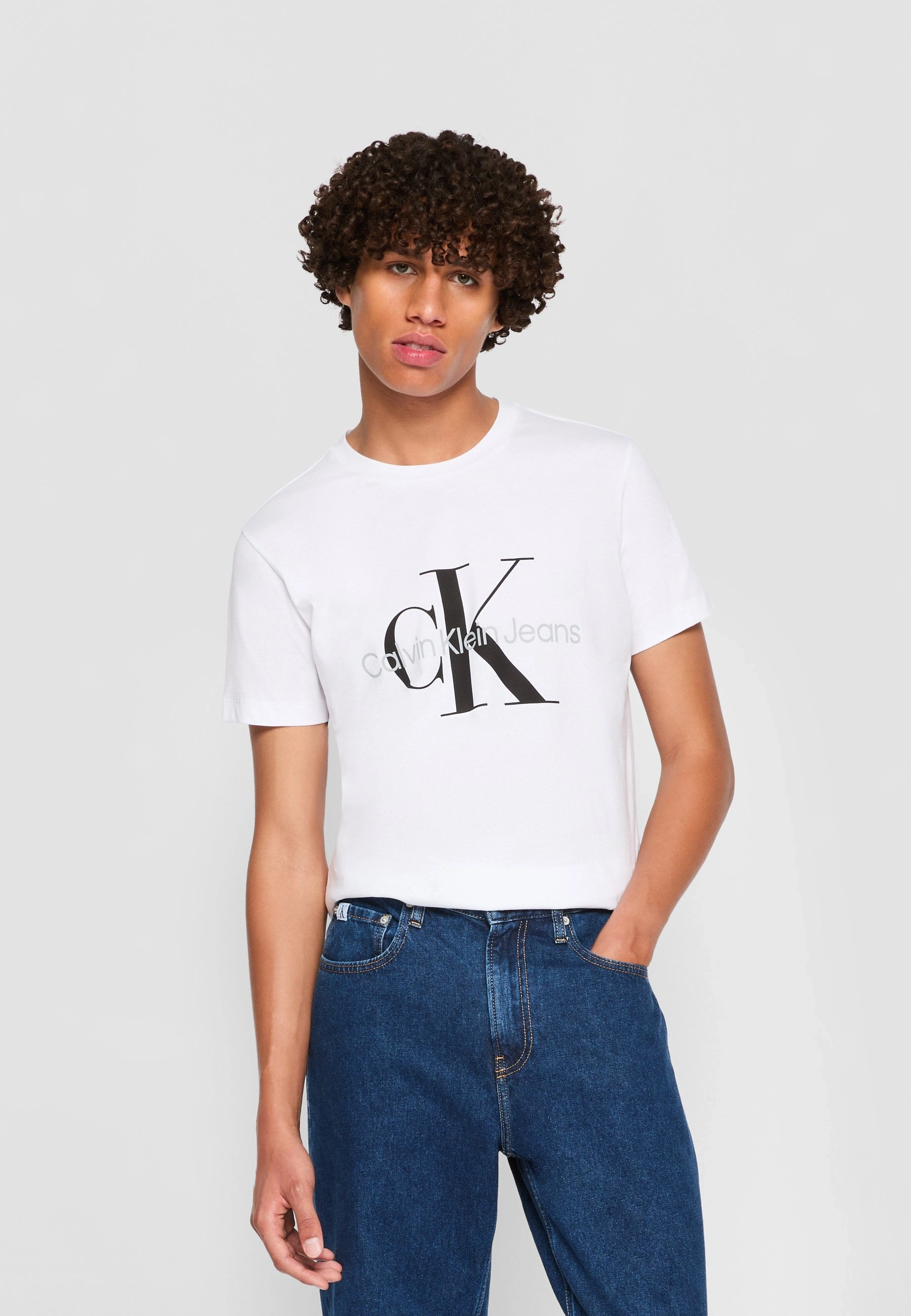 CK Mono Logo T-shirt - Beyaz