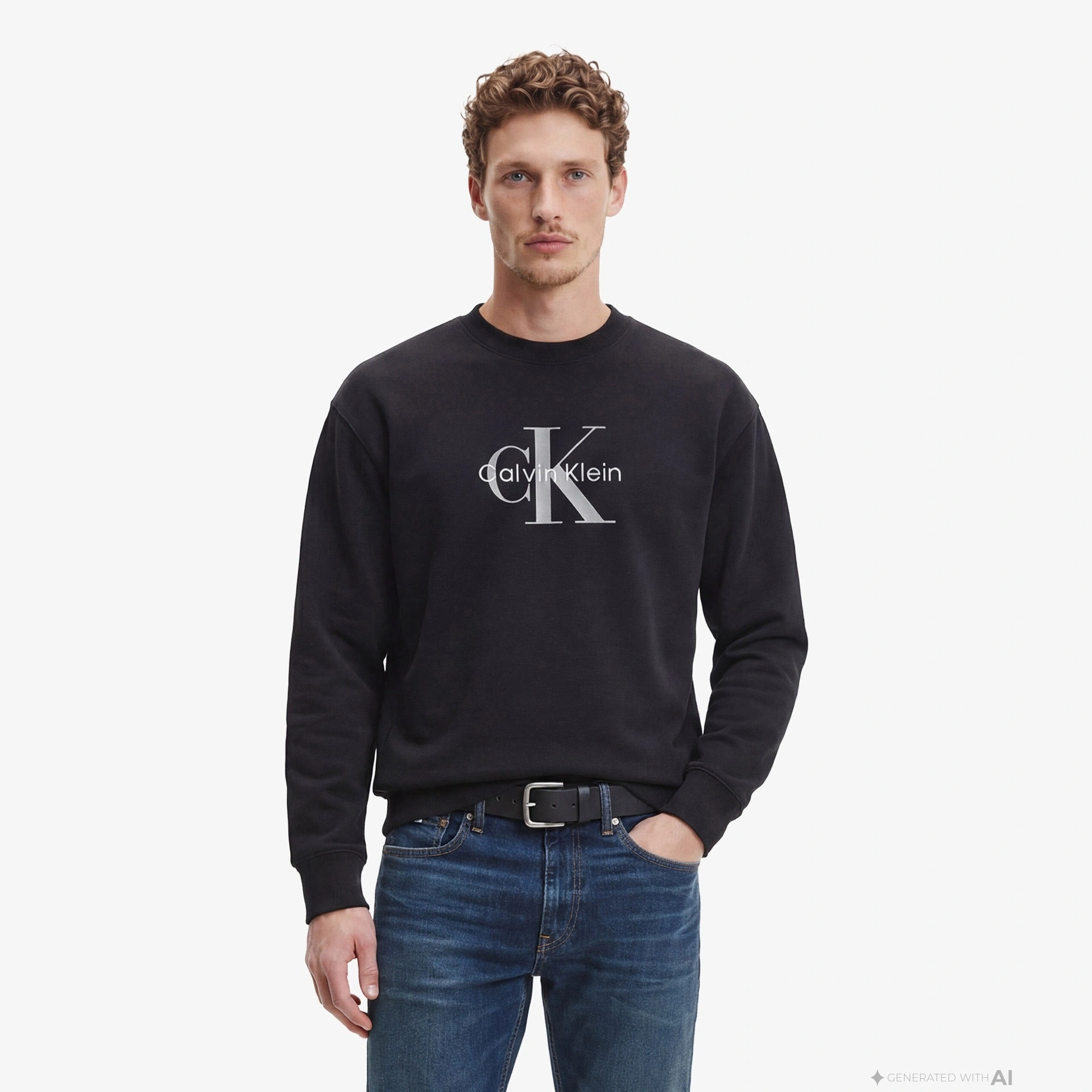 CK Monologo Sweatshirt - Siyah