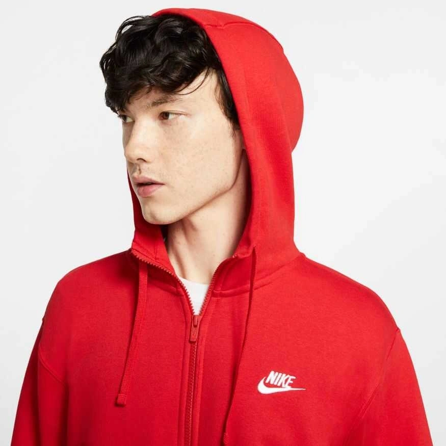 Club Fleece Full-zip Hoodie – Kırmızı