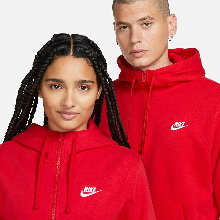 Club Fleece Full-zip Hoodie – Kırmızı