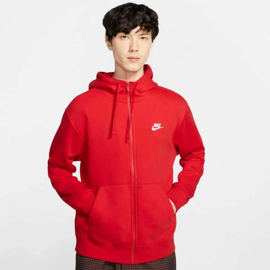Club Fleece Full-zip Hoodie – Kırmızı