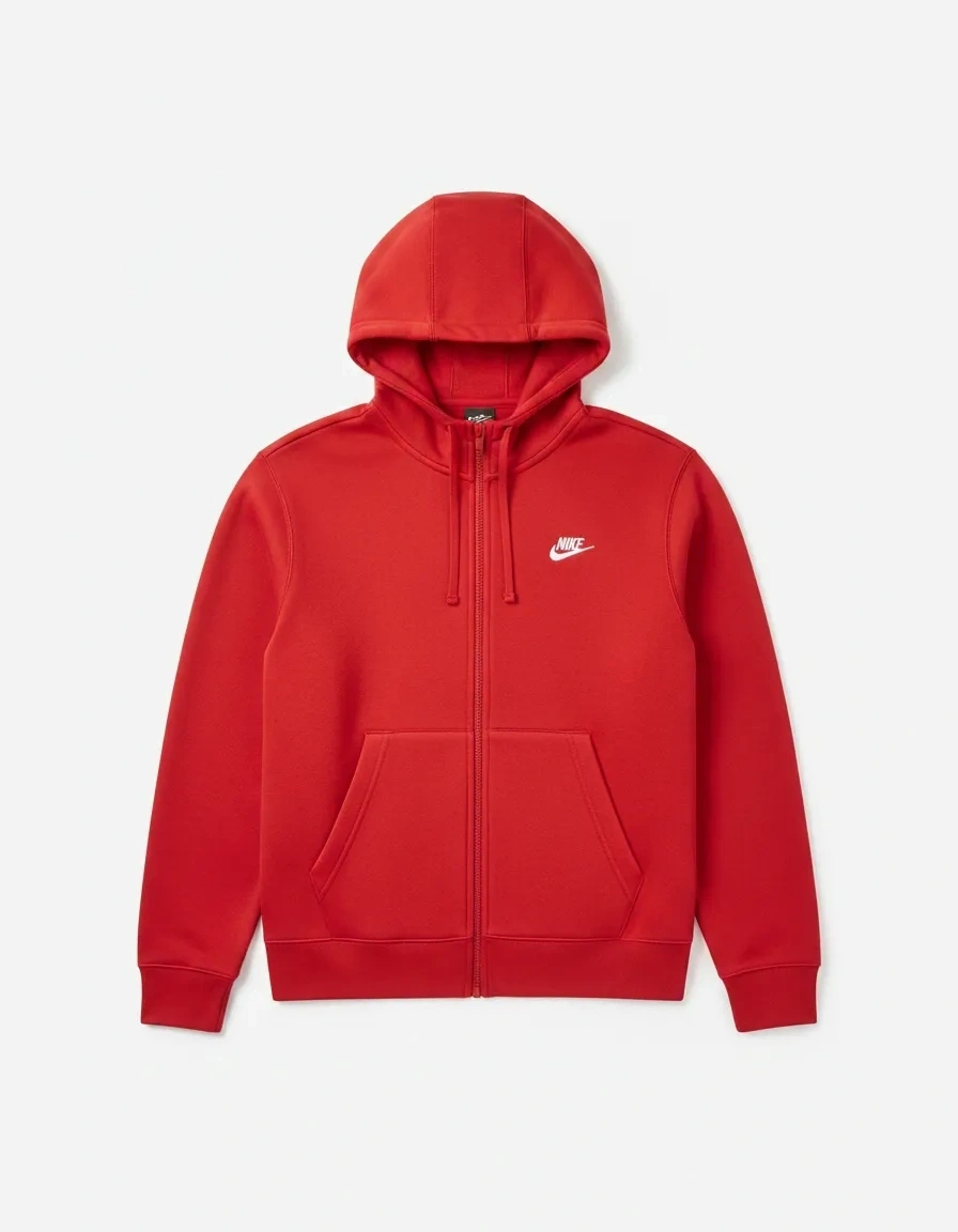 Club Fleece Full-zip Hoodie – Kırmızı