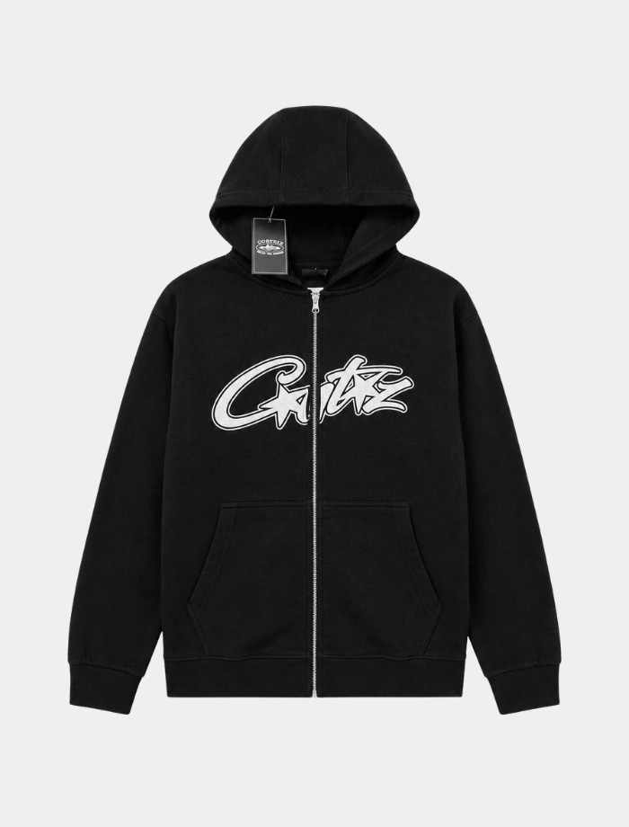 Corteiz Block Full-zip Hoodie – Siyah