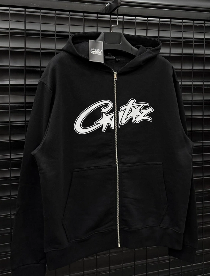Corteiz Block Full-zip Hoodie – Siyah