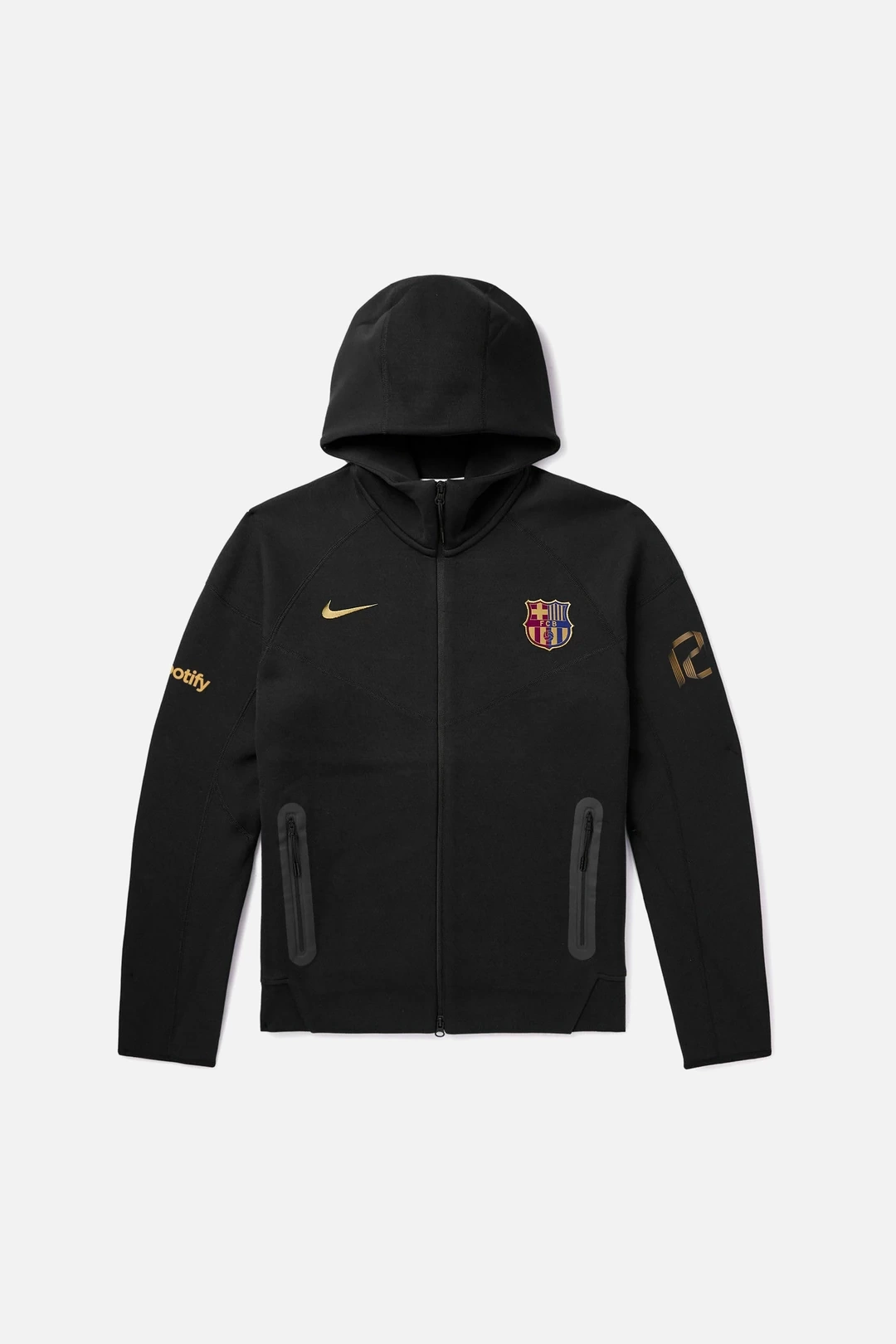 FC Barcelona x Tech Fleece Full-Zip Hoodie – Siyah
