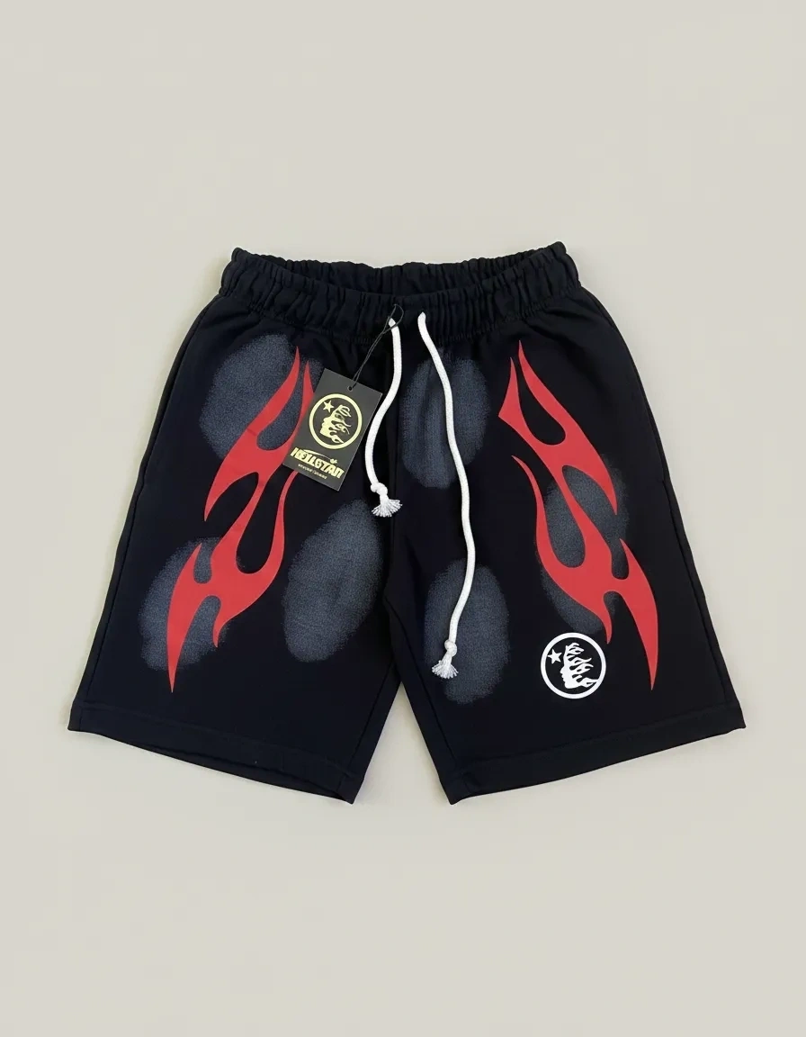 Hellstar Flame Şort - Siyah