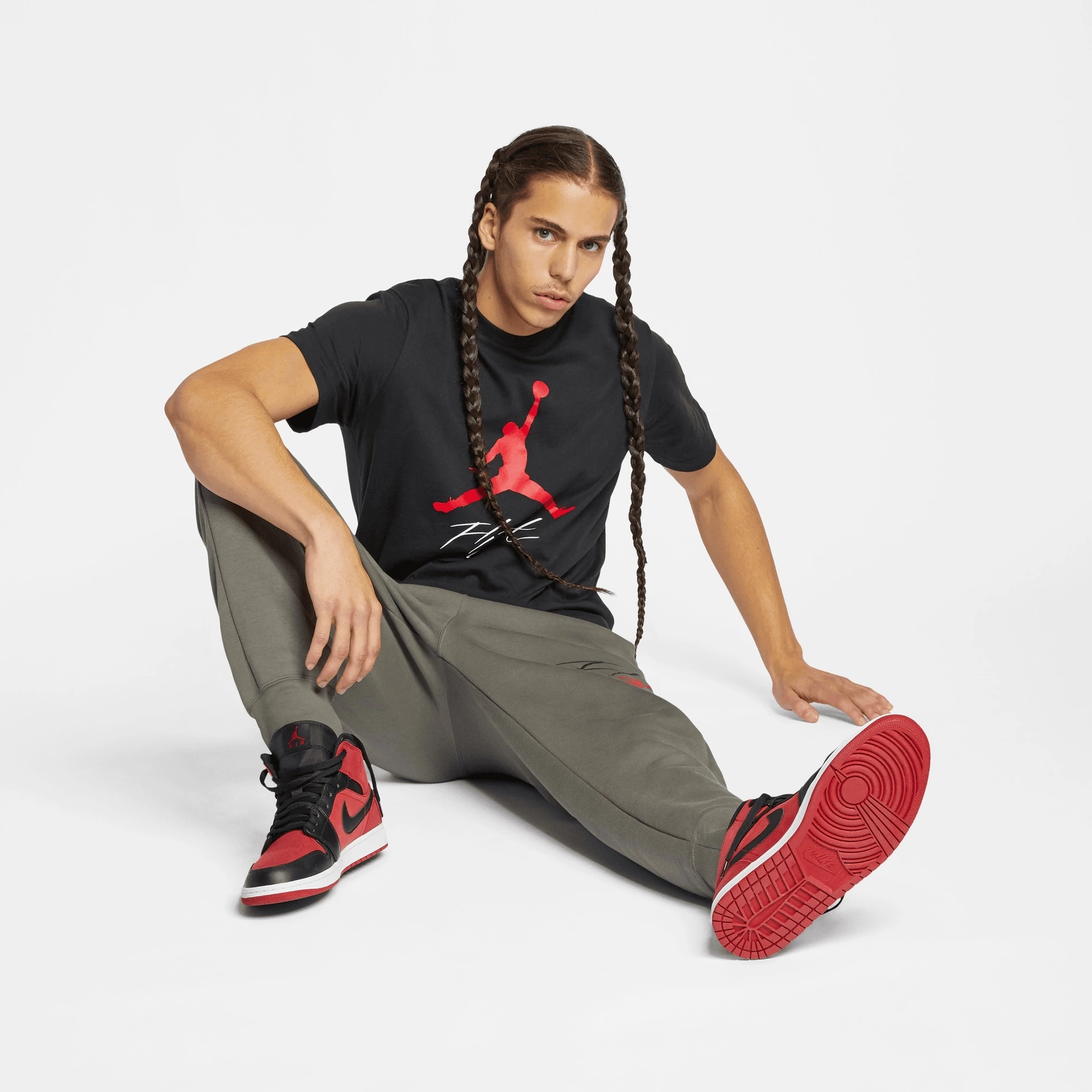 JRDN Flight Big T-shirt - Siyah