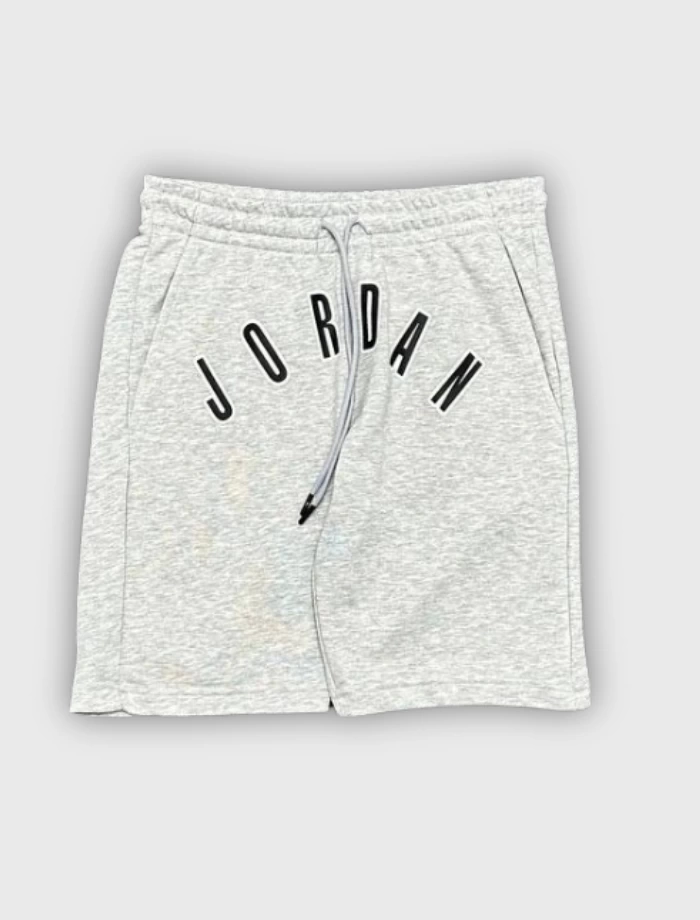 JRDN Front Printed Şort – Gri