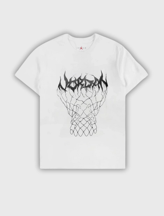 JRDN Mesh Graphic T-shirt - Beyaz