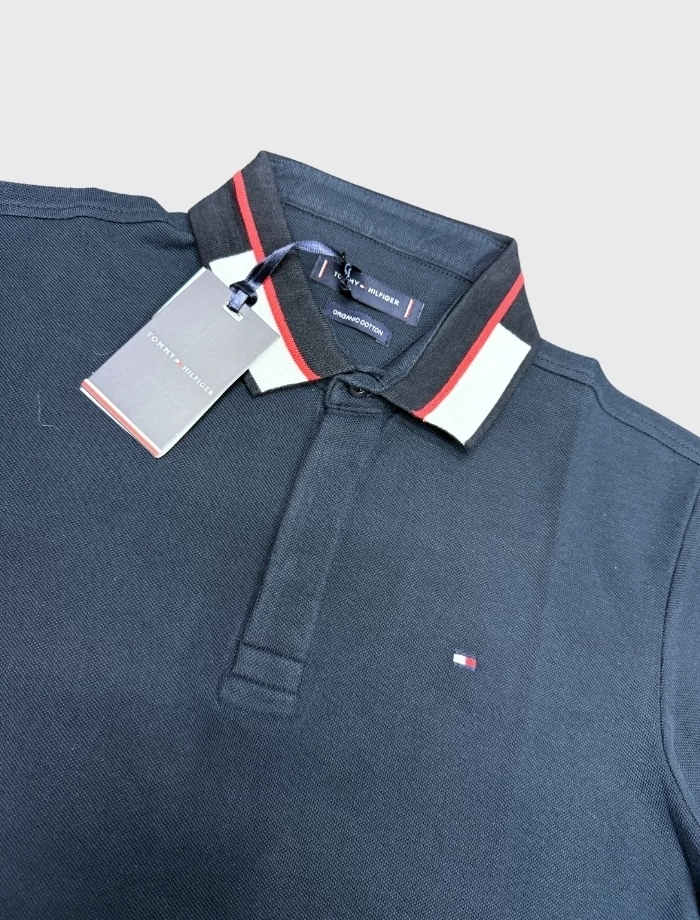 TOMMY H. Neck Smb Polo T-shirt – Lacivert