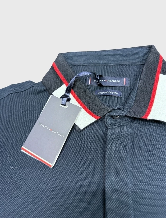 TOMMY H. Neck Smb Polo T-shirt – Lacivert