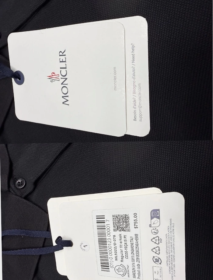 MNCLR Script Polo T-shirt – Siyah