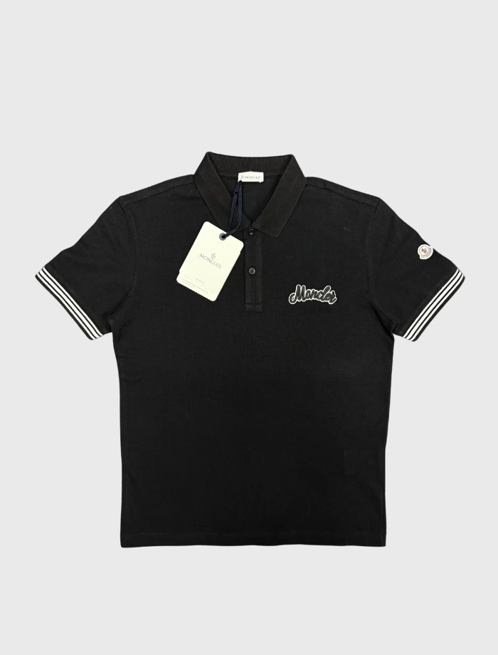 MNCLR Script Polo T-shirt – Siyah