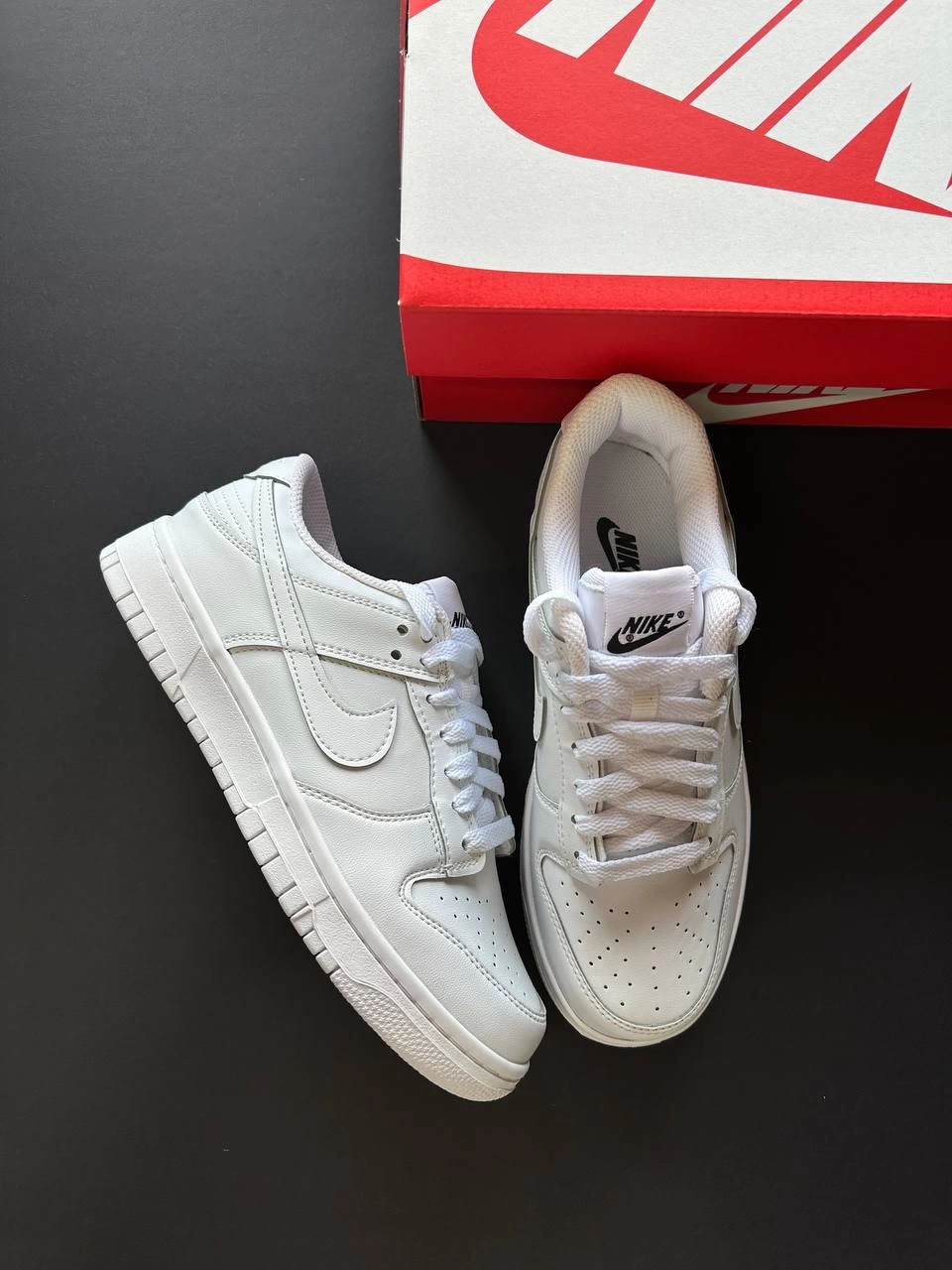 N Dunk Low Sneaker – Triple White