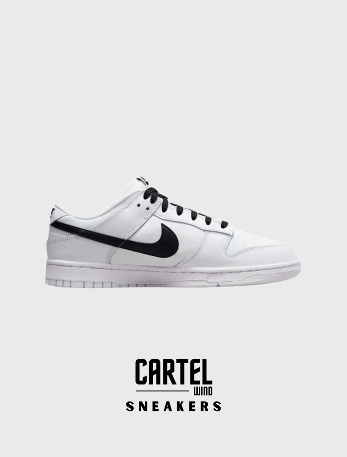 N Dunk Low Sneaker – White / Black Logo