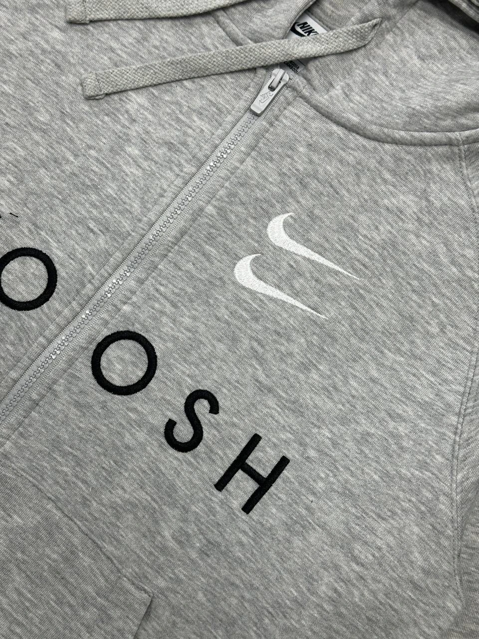 NSW Double Swoosh Full-Zip Hoodie – Gri