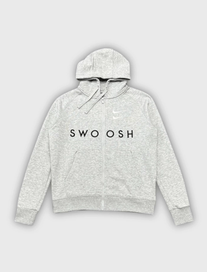 NSW Double Swoosh Full-Zip Hoodie – Gri