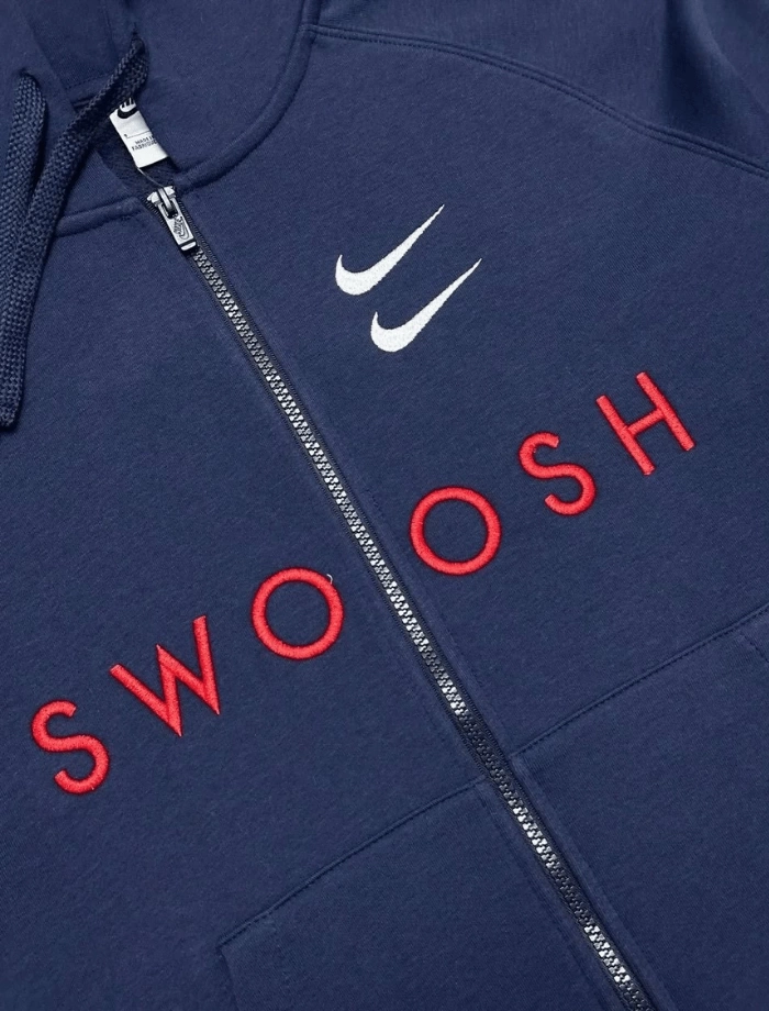 NSW Double Swoosh Full-Zip Hoodie – Lacivert