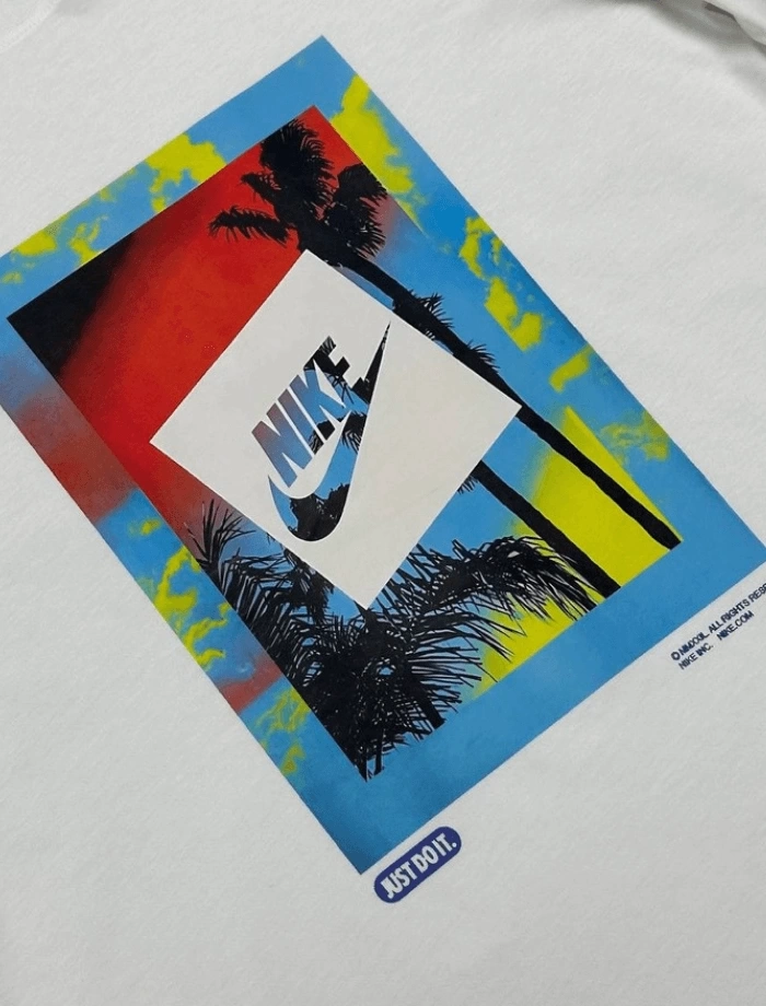 NSW Heatwave Palm Graphic T-shirt – Beyaz