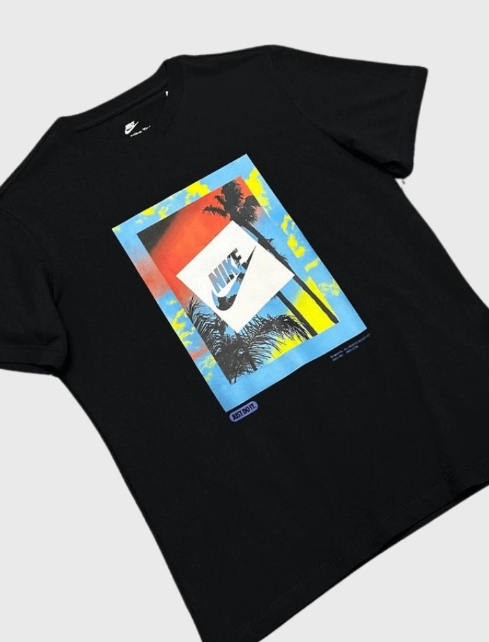 NSW Heatwave Palm Graphic T-shirt – Siyah