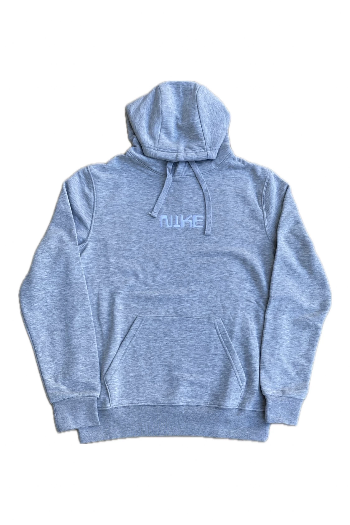 NSW NK Font Kapüşonlu Hoodie – Gri