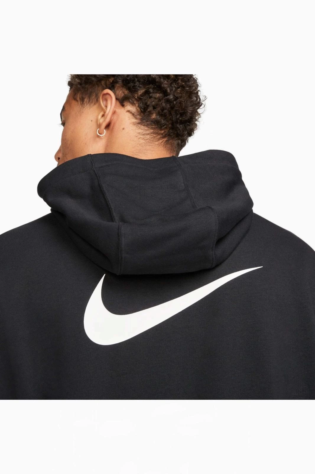 NSW NK Font Kapüşonlu Hoodie – Siyah