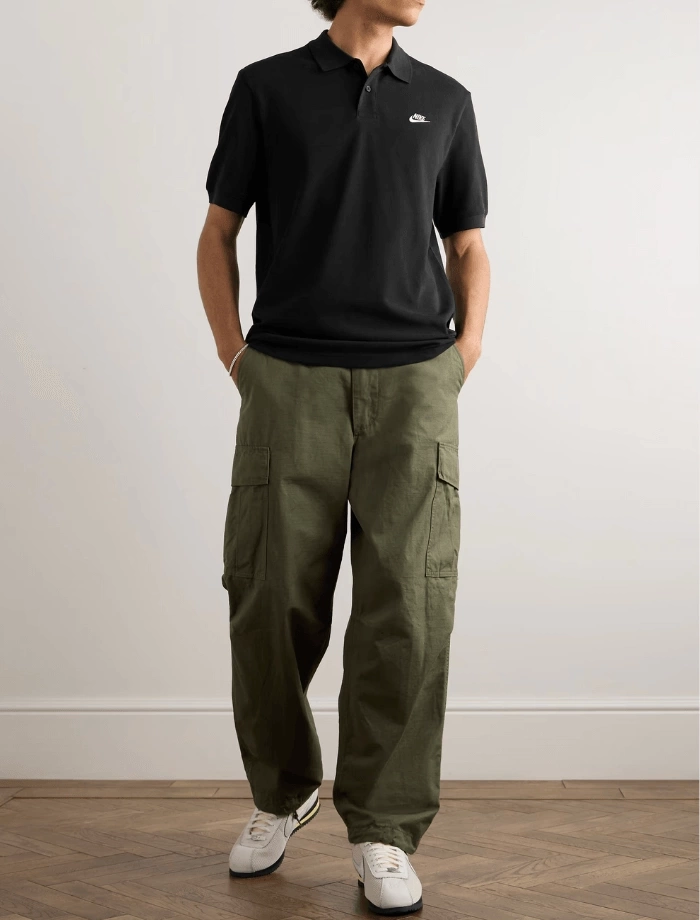 NSW Polo Yaka T-shirt – Siyah