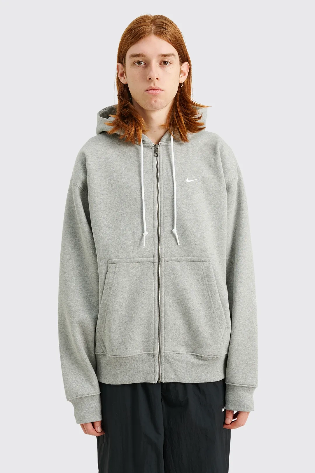 NSW Solo Swoosh Full-zip Hoodie – Gri