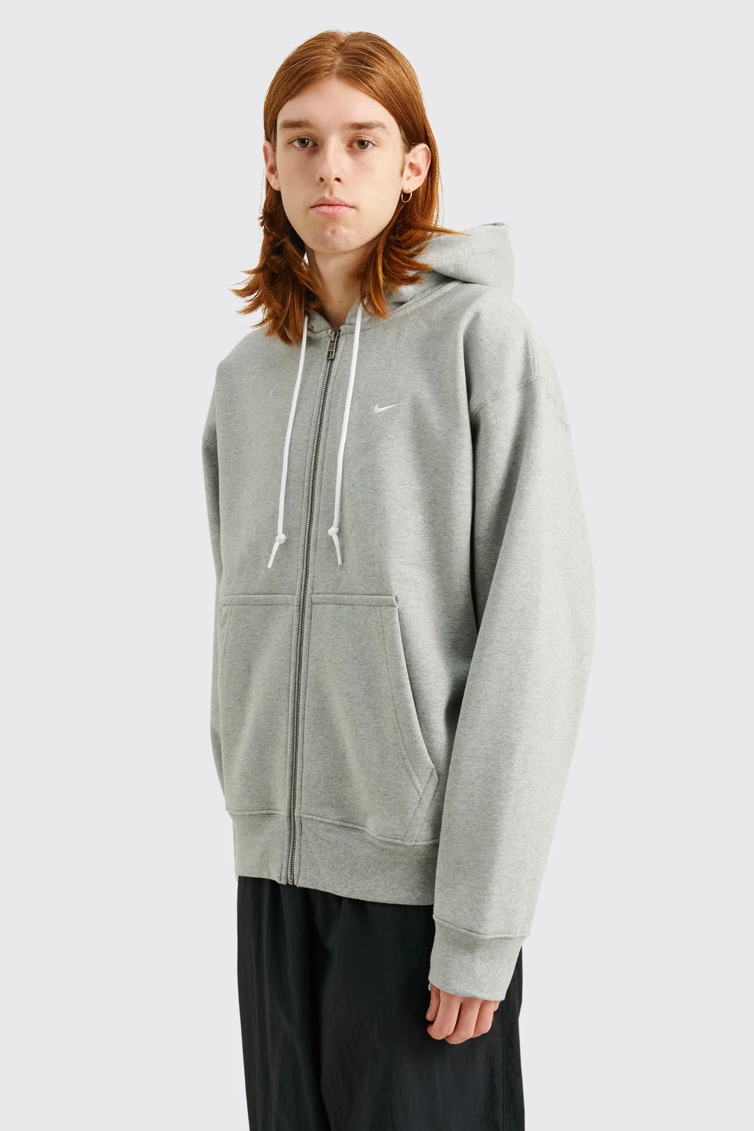 NSW Solo Swoosh Full-zip Hoodie – Gri
