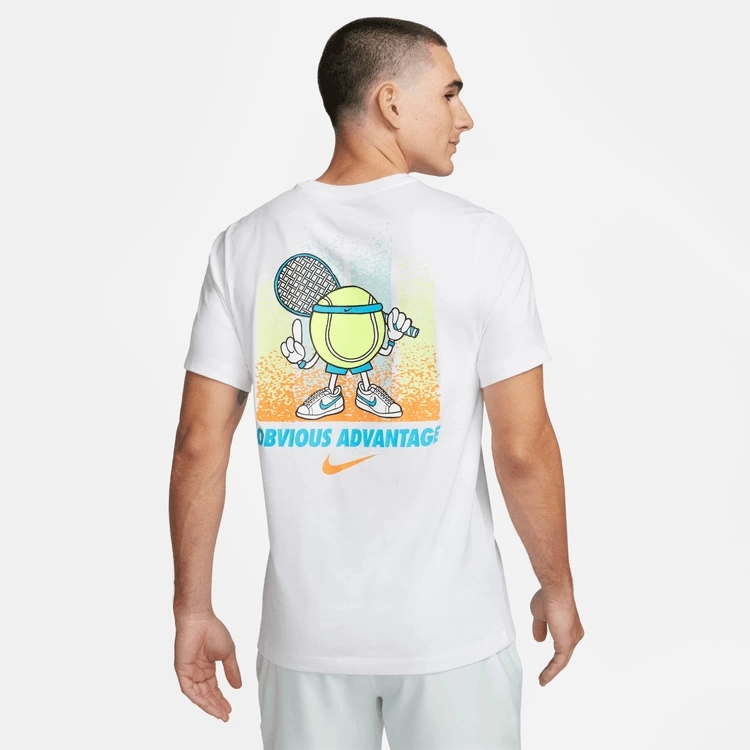 NSW Tennis Advantage Erkek T-shirt – Beyaz