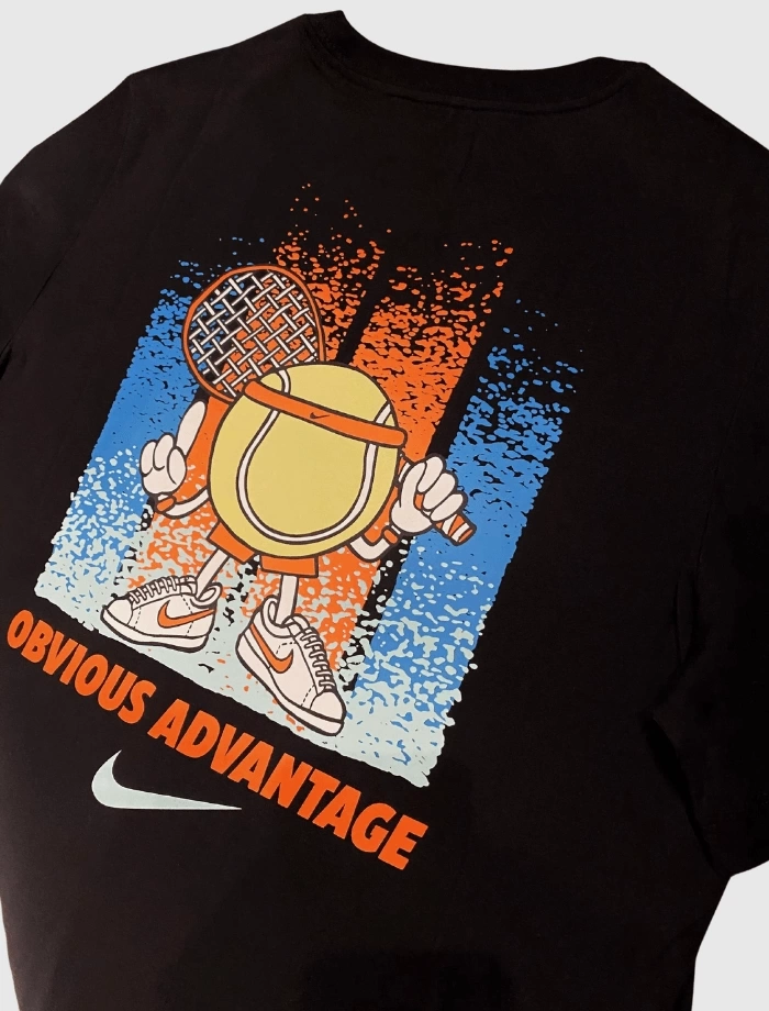 NSW Tennis Advantage Erkek T-shirt – Siyah