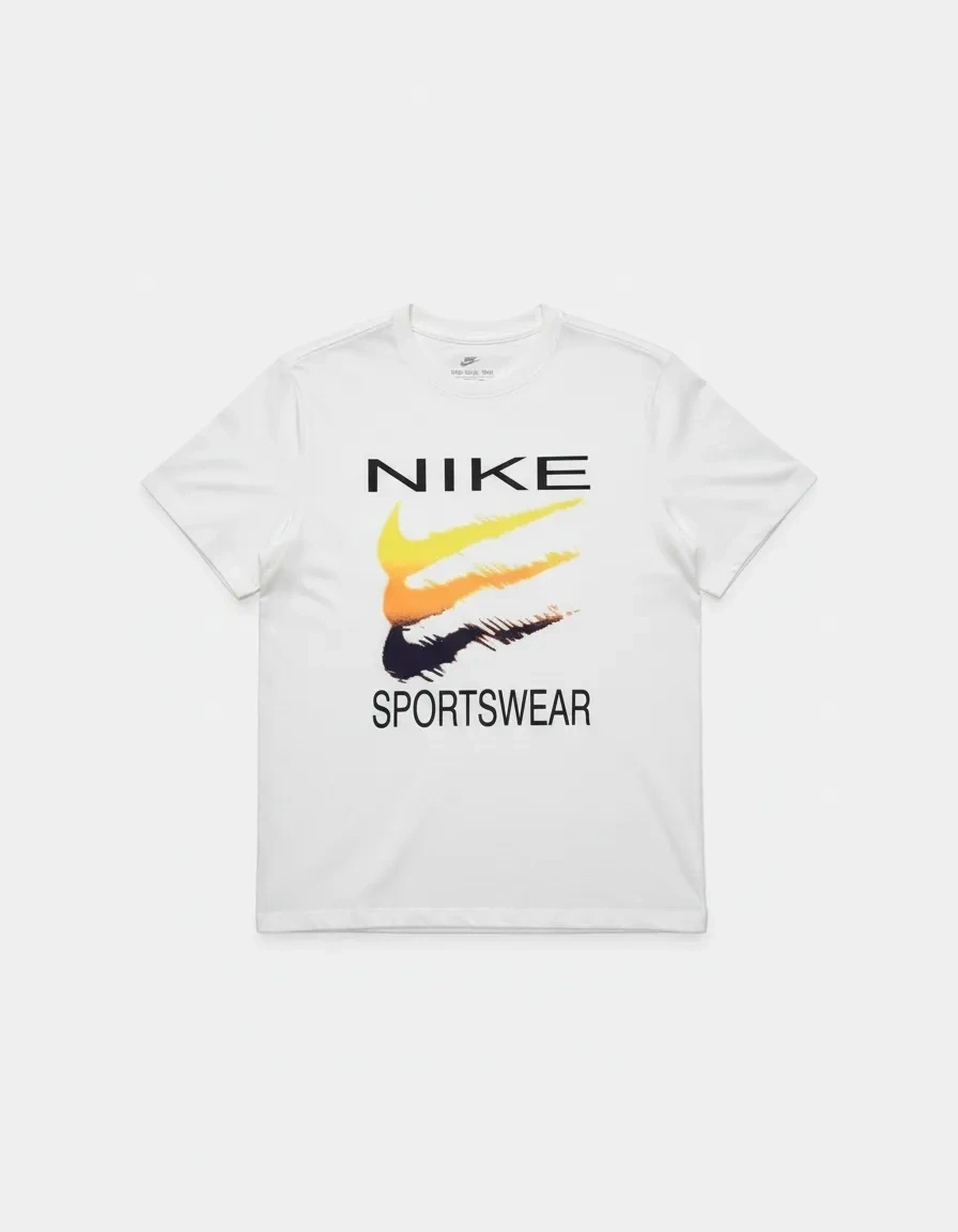 NSW Three Color Swoosh T-shirt - Beyaz