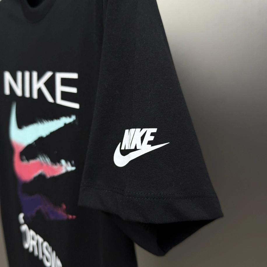 NSW Three Color Swoosh T-shirt - Siyah