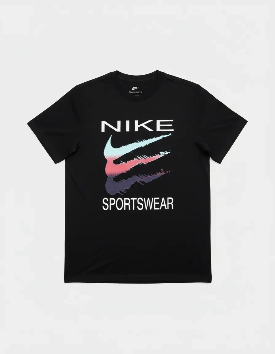 NSW Three Color Swoosh T-shirt - Siyah