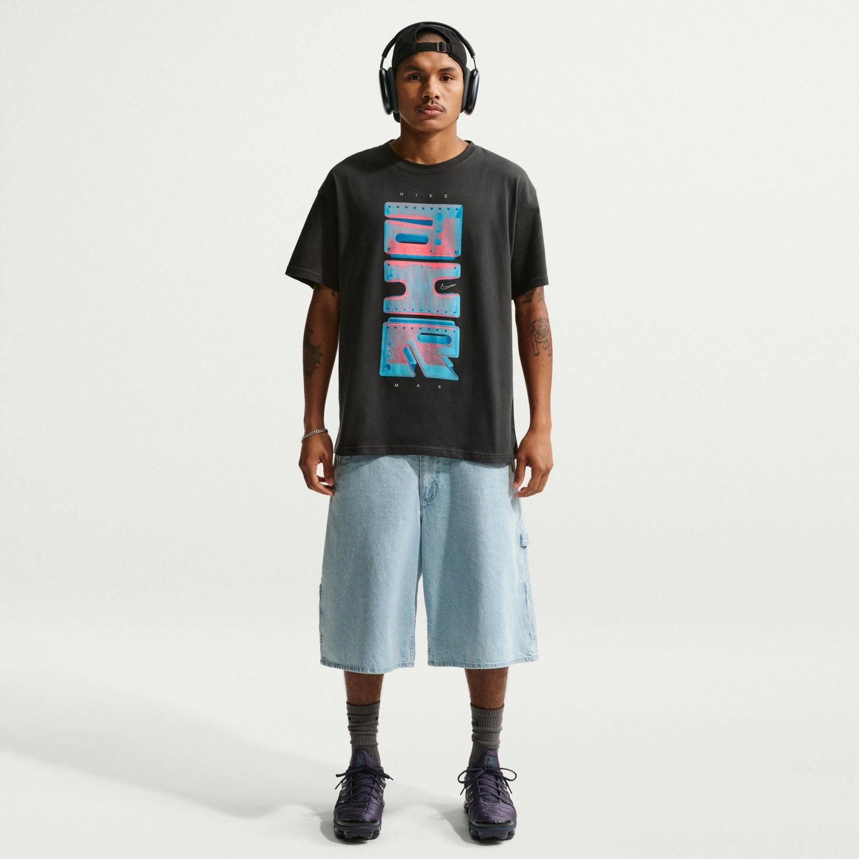 NSW Wave AIR Oversize T-shirt - Siyah