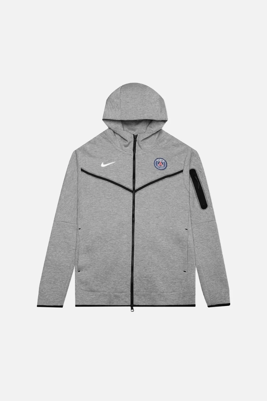PARIS PSG x Tech Fleece Full-Zip Hoodie – Gri