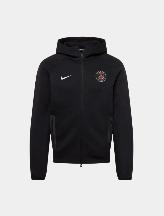 Paris PSG x Tech Fleece Full-Zip Hoodie – Siyah