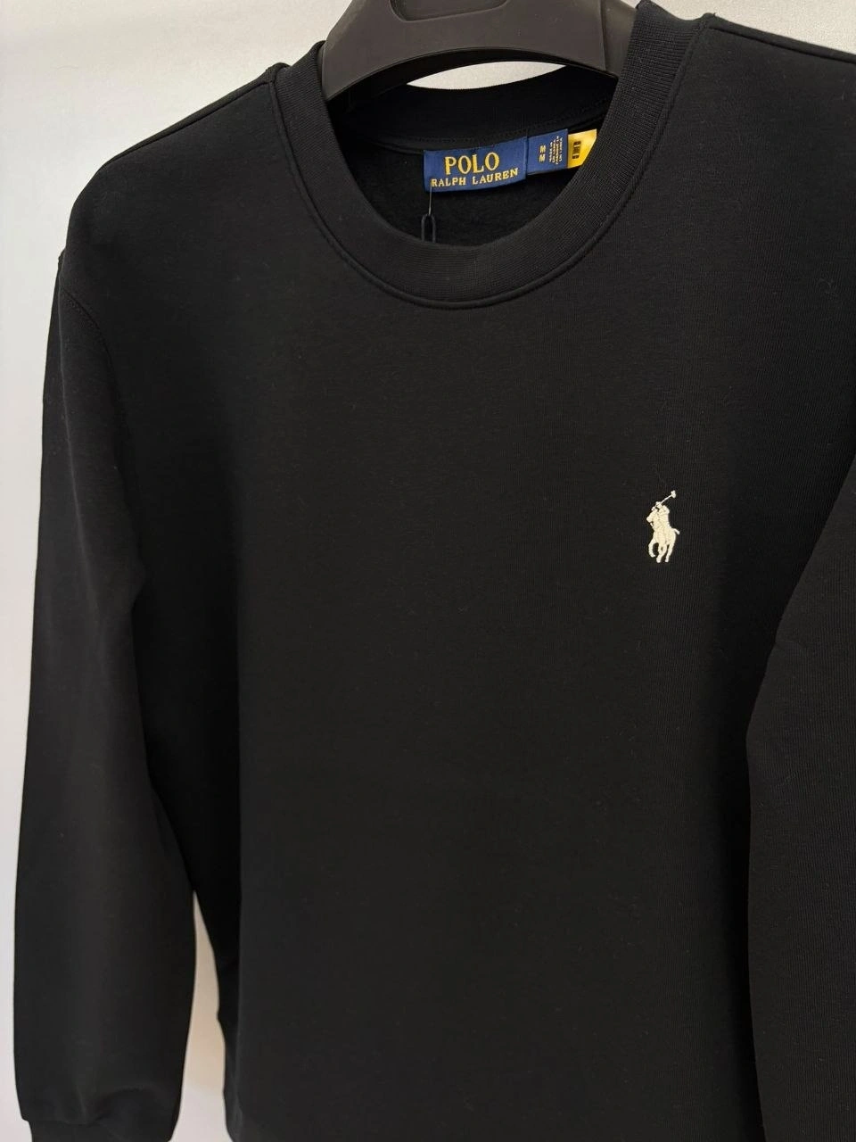 Ralph L. İşleme Logo Sweatshirt – Siyah