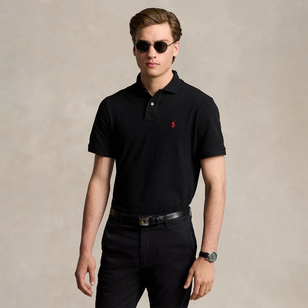 Raphl L. Basic Polo T-shirt - Siyah