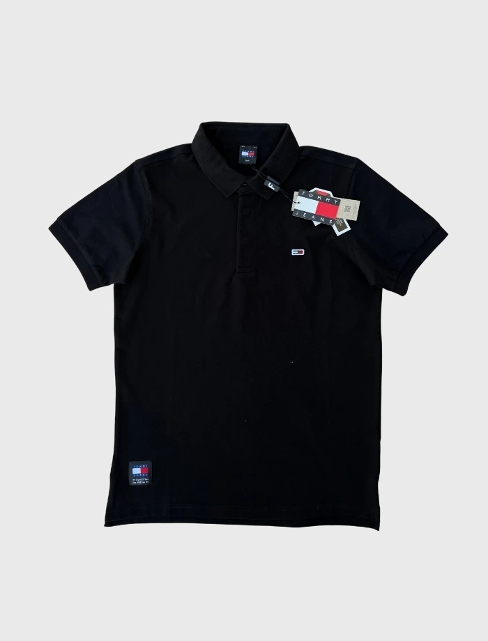 TOMMY H. Frame Polo T-shirt – Siyah
