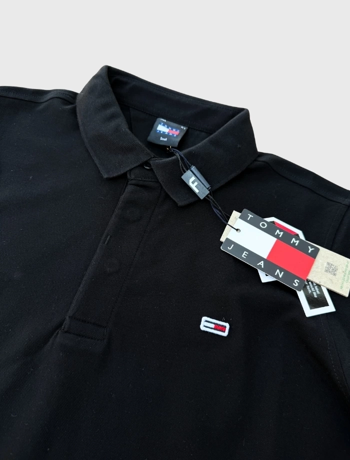 TOMMY H. Frame Polo T-shirt – Siyah