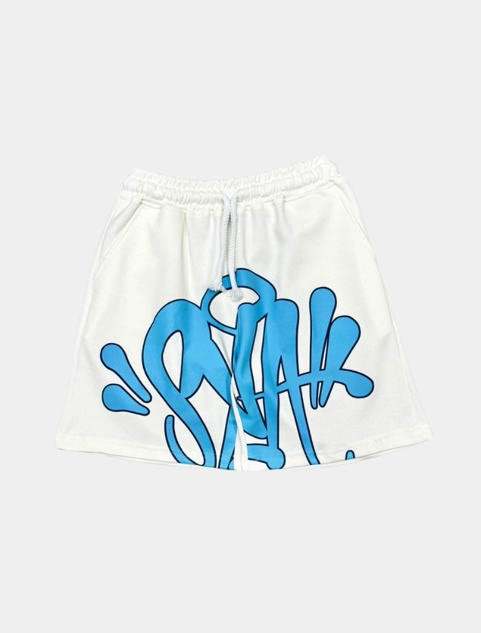 SYNA Printed Şort & T-shirt Takım – Beyaz