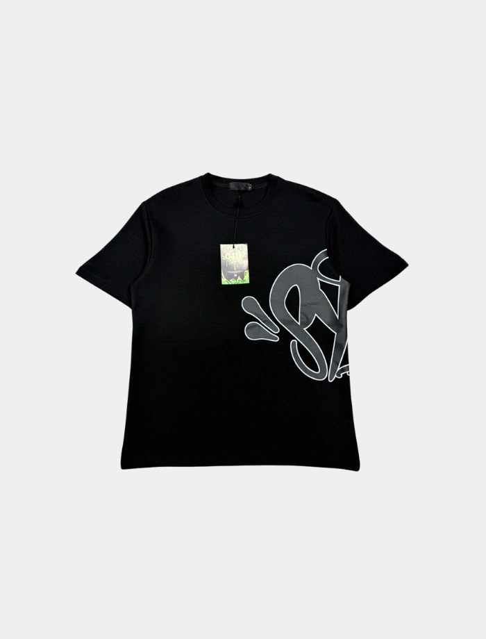 SYNA Printed Şort & T-shirt Takım – Siyah