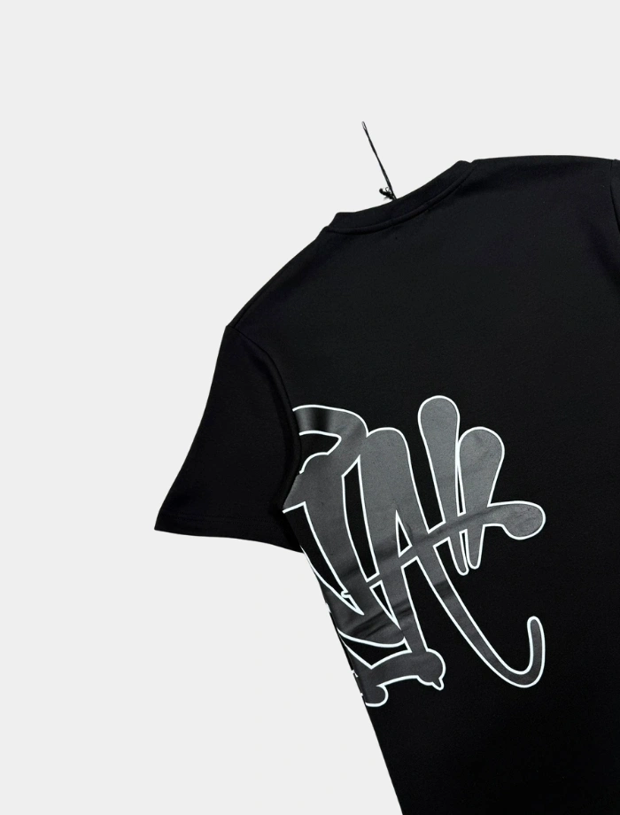 SYNA Printed Şort & T-shirt Takım – Siyah
