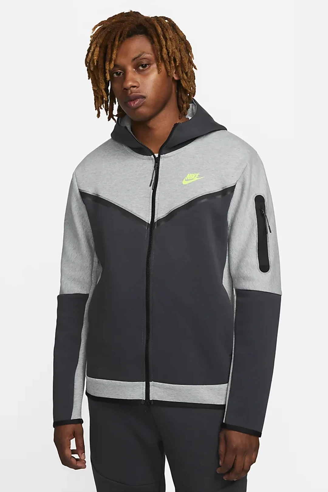 Tech Fleece Full-zip Hoodie - Ant/Gri/Volt