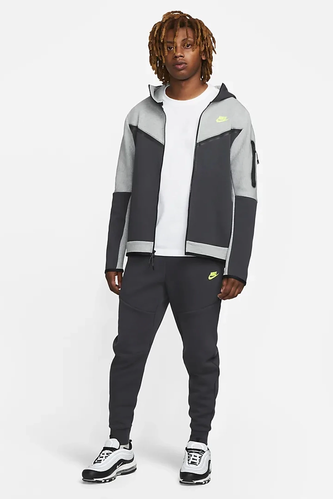Tech Fleece Full-zip Hoodie - Ant/Gri/Volt
