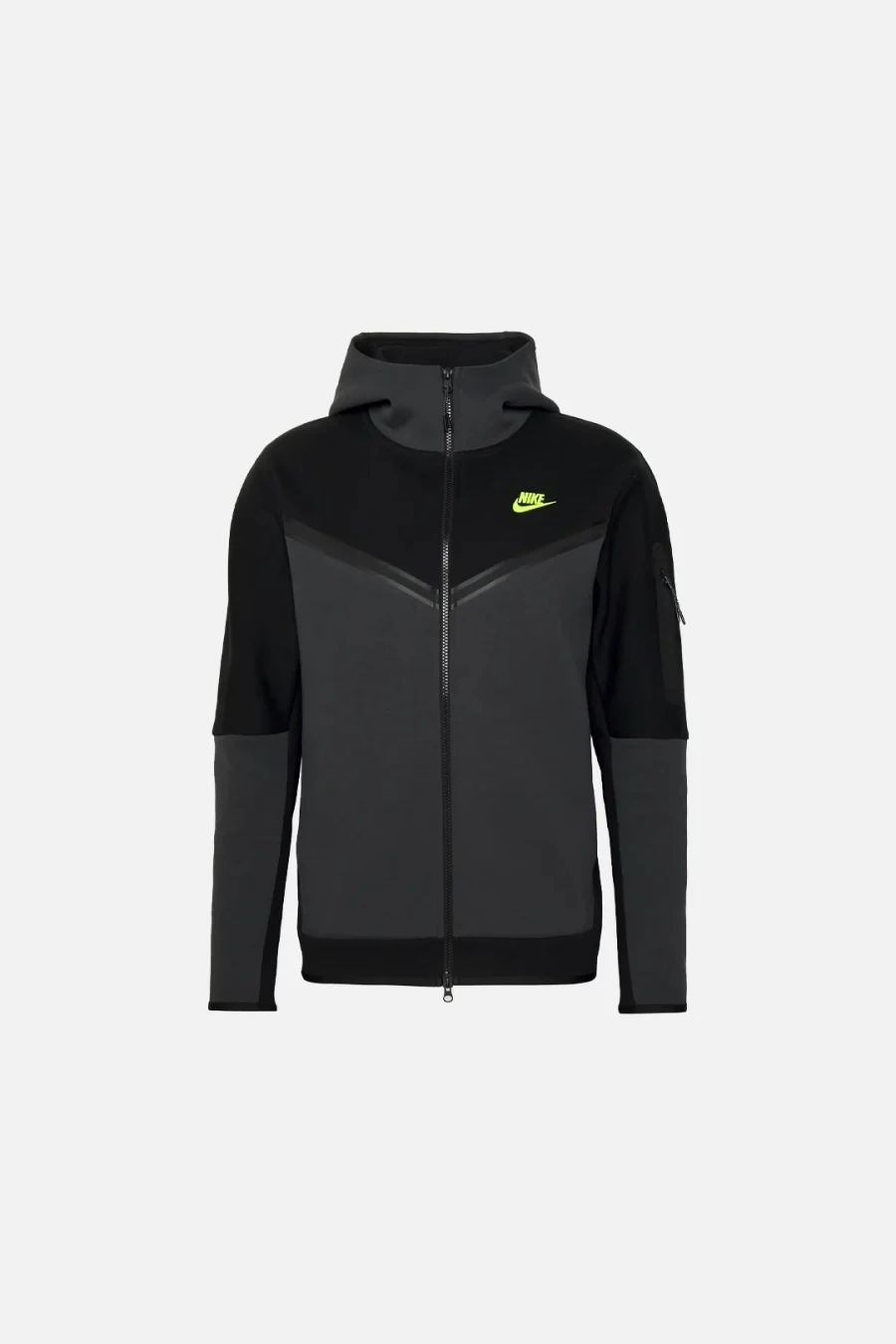 Tech Fleece Full-zip Hoodie - Siyah/Ant/Yeşil