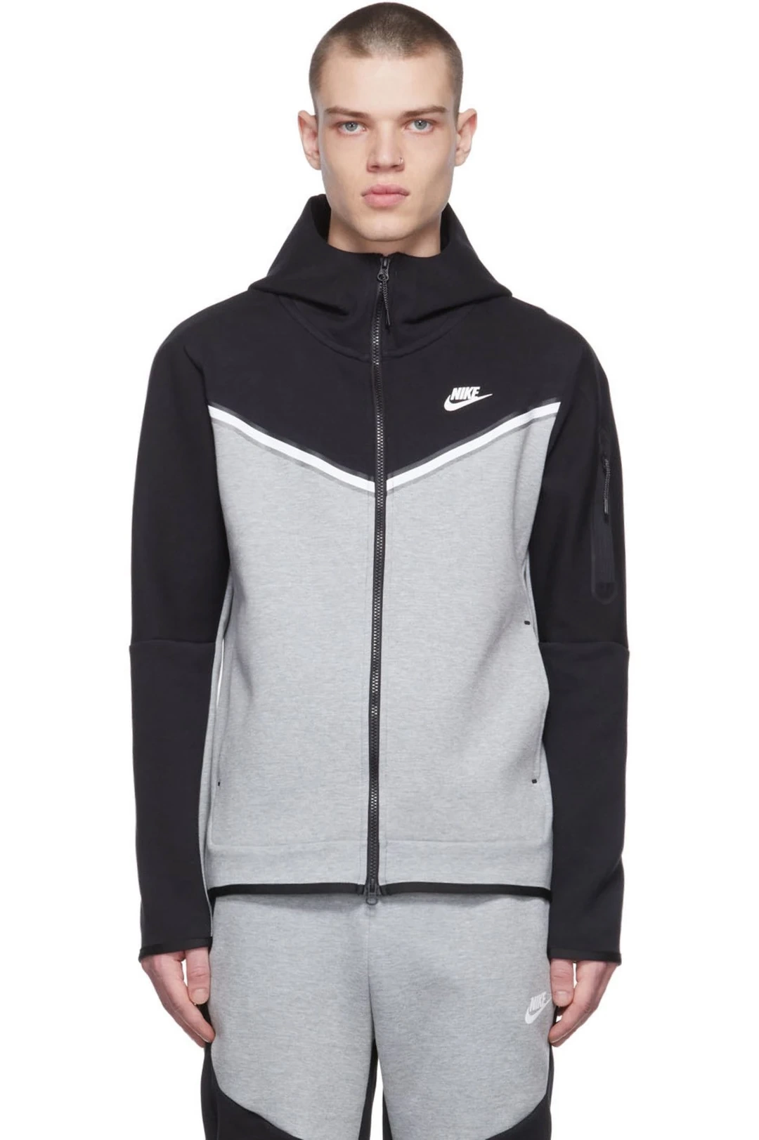Tech Fleece Full-zip Hoodie - Siyah/Gri